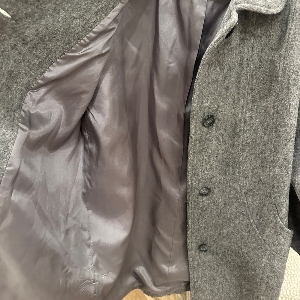 Vintage Wool Blend Grey Coat - Picture 5 of 6